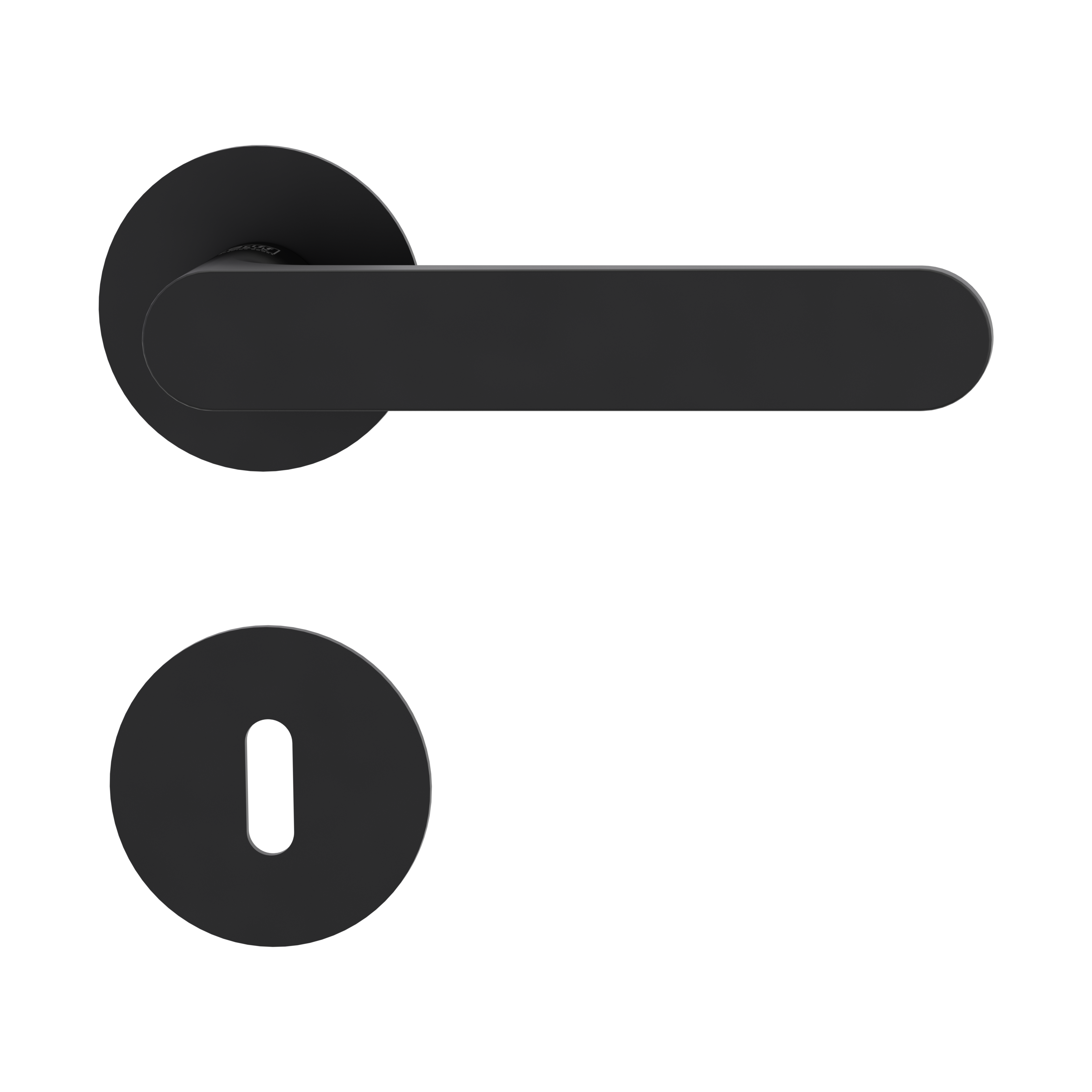 Türdrücker Avus Piatta S, Graphitschwarz