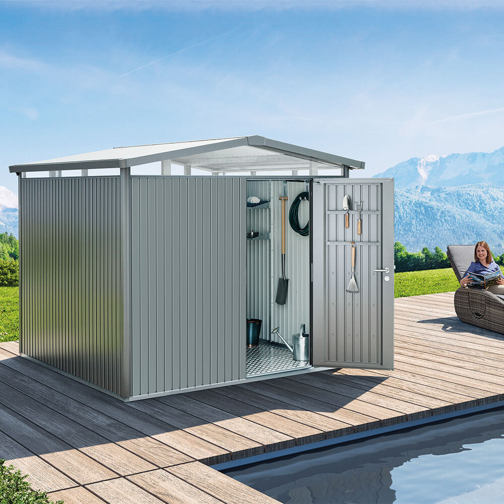 18050_Panorama_P4_quarzgrau_ST_People_Sujet Gerätehaus Panorama, Biohort