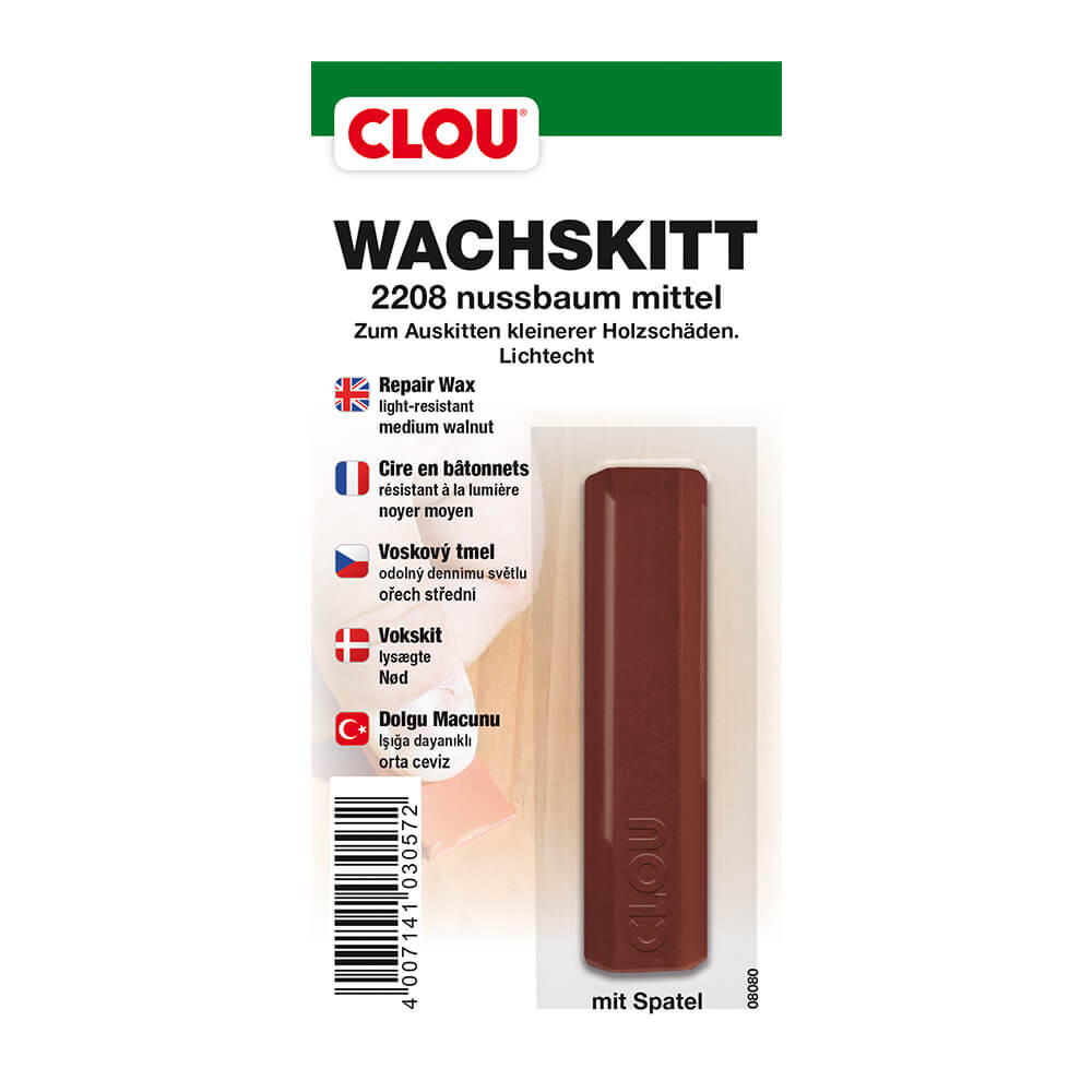 Holzschutz, Wachskit, Nussbaum, Rotes Holzöl, mit Spatel