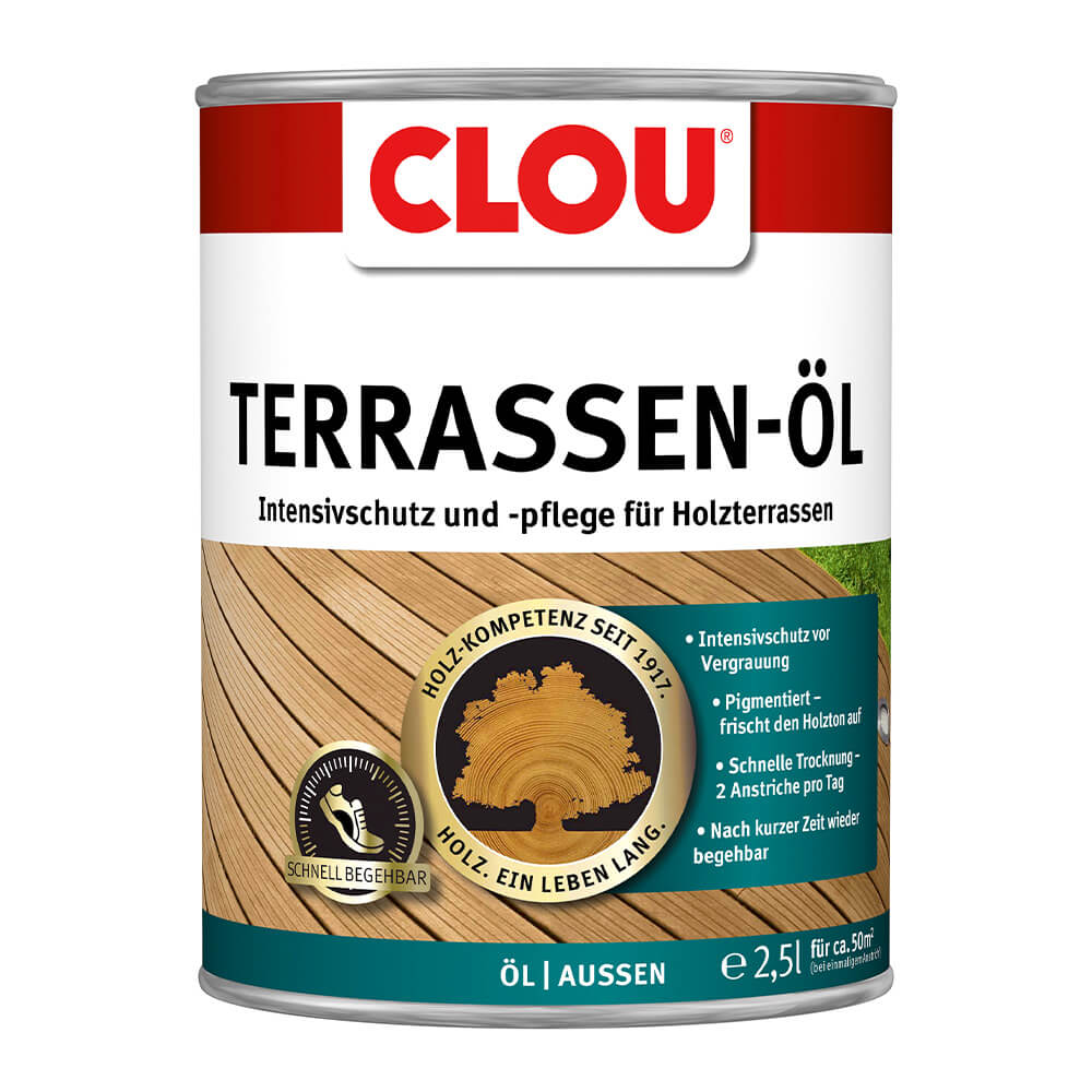 Holzöl, Terrassenöl, Holzschutz, Holzpflege, Deckingöl