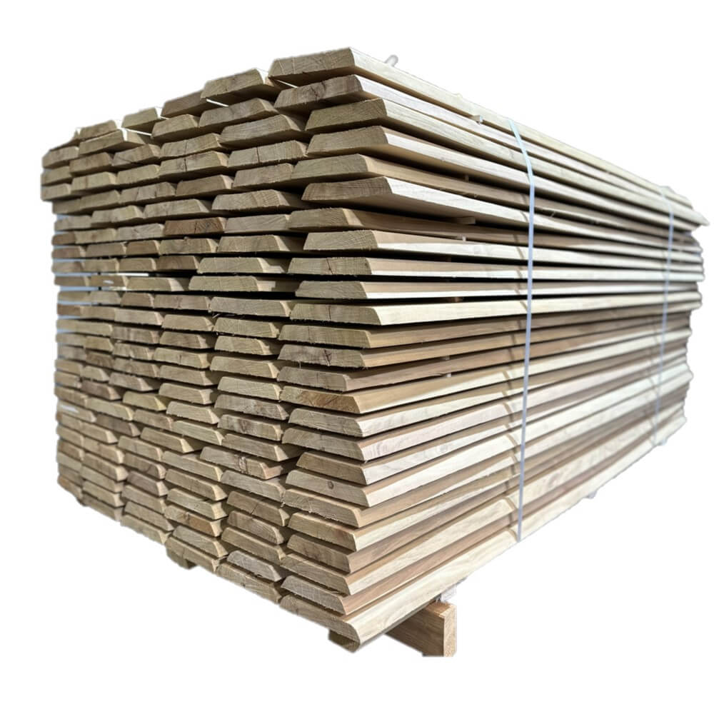 Holzlatten, Schnittholz, Holzleisten, Naturholz, gebündeltes Holz