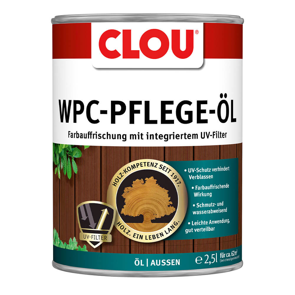 Holzpflegeöl, UV-Filter, WPC-Pflegeöl, Farbauffrischung, 2,5 l