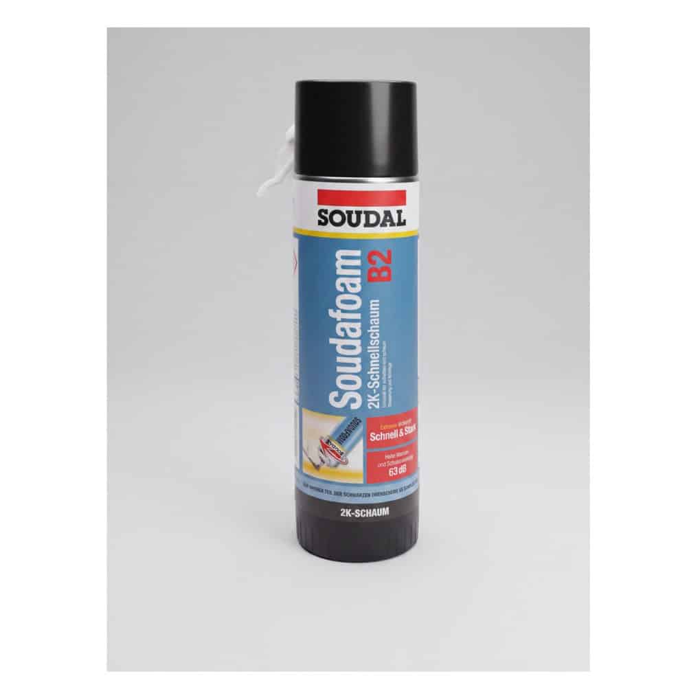 Schreibtischspray, Soudal, Soudal Foam B2, 2K-Schaum, Schaumkunststoff, soudal, schaum, spraydose, konstruktionsschaum, 2K-Schaum