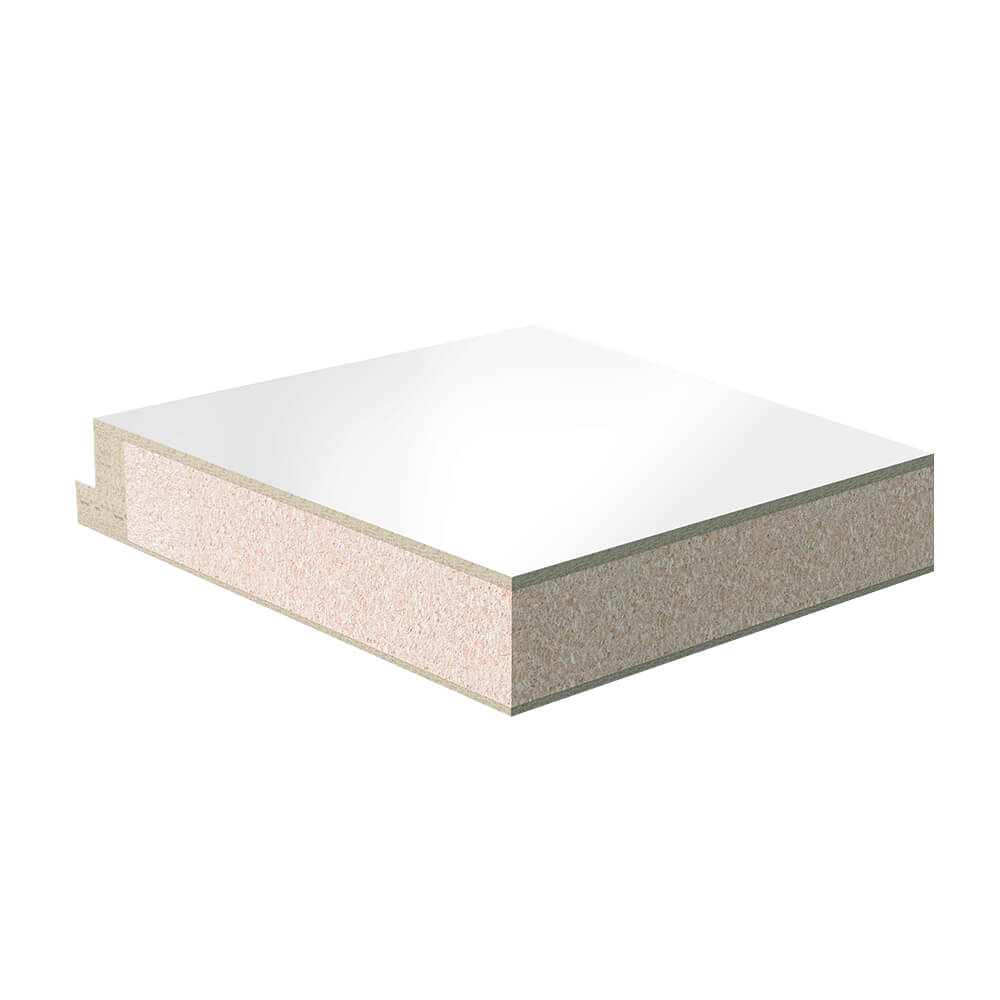 Holzwerkstoff, Spanplatte, Kernfarbe rosa, Weiß, Plattenstärke