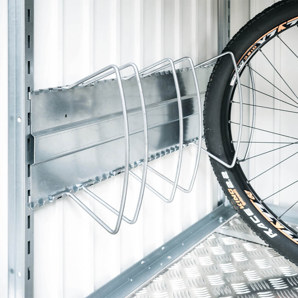 Fahrradständer bikeHolder für Gerätehäuser und HighBoard